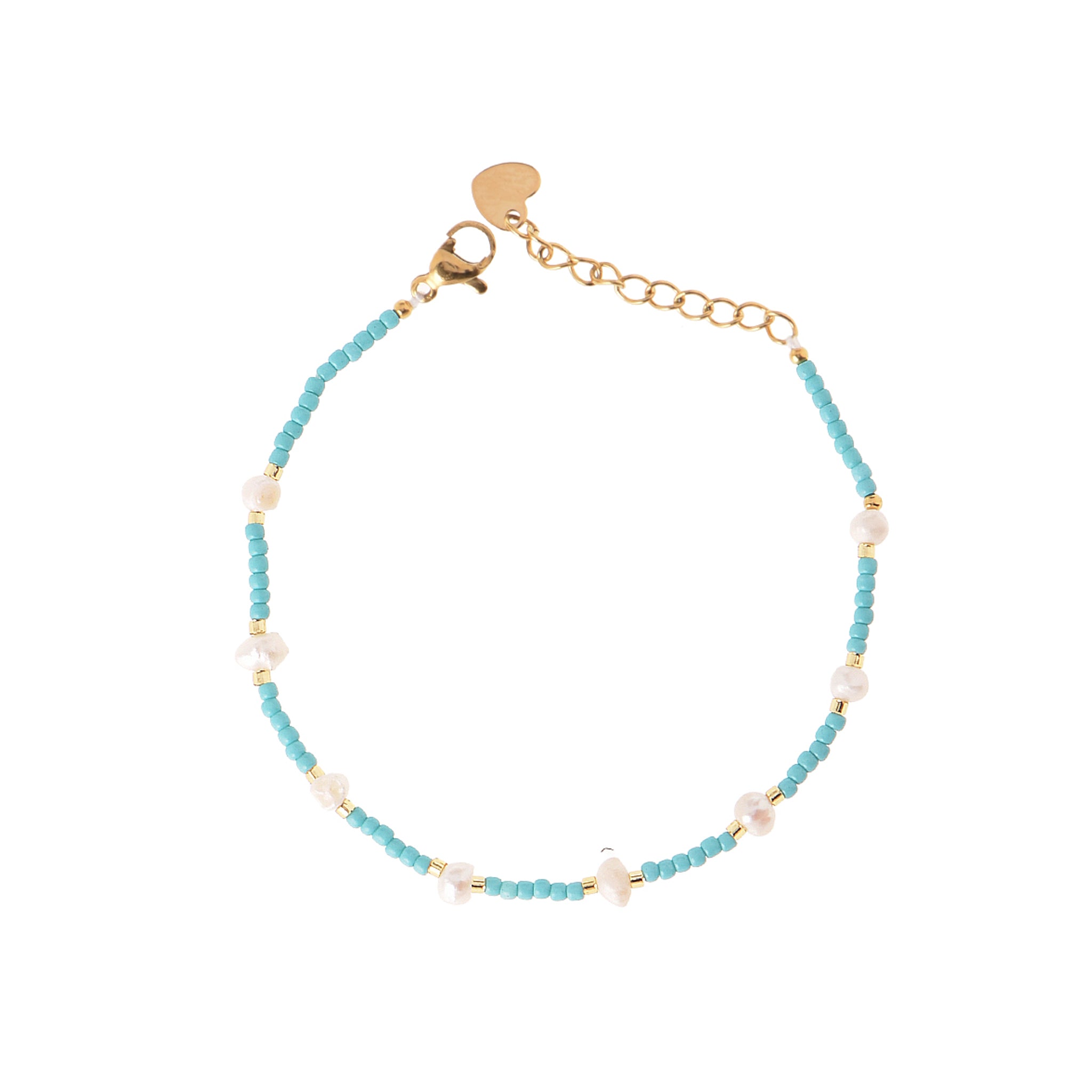 Brazalete Perla Marina Turquesa