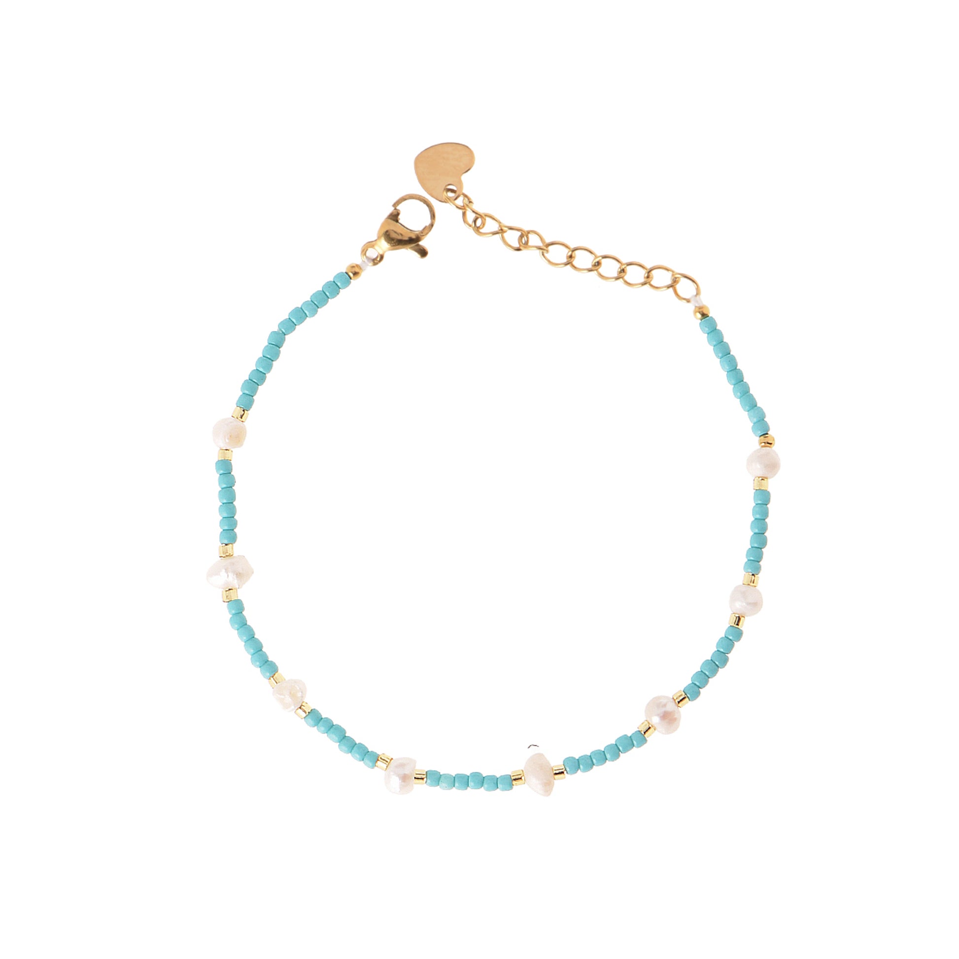 Brazalete Perla Marina Turquesa