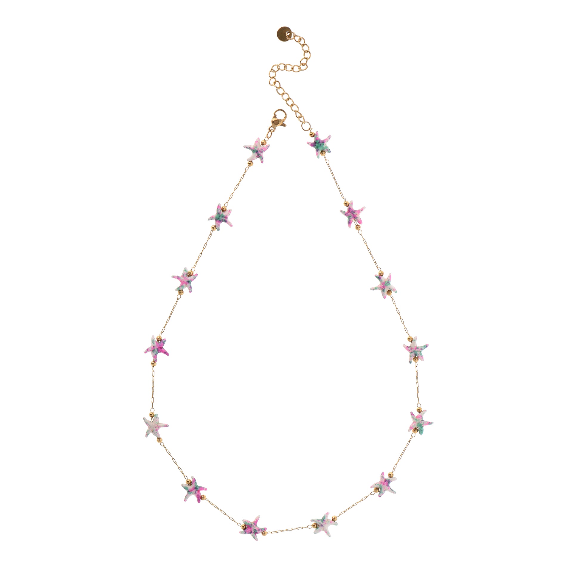 Ultraleichte Halskette Seestern Dreifarbig
