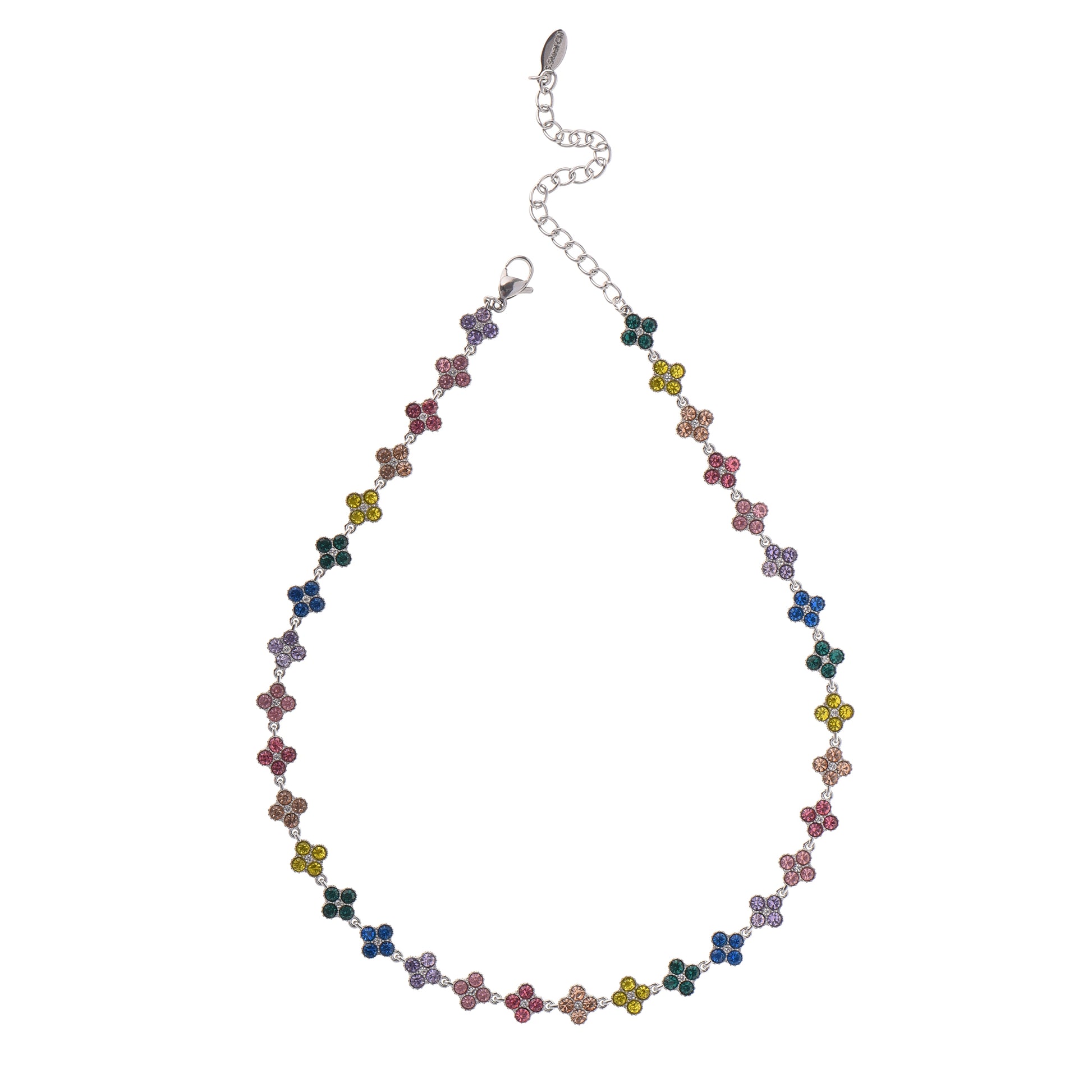 Collar Serin de plata multicolor