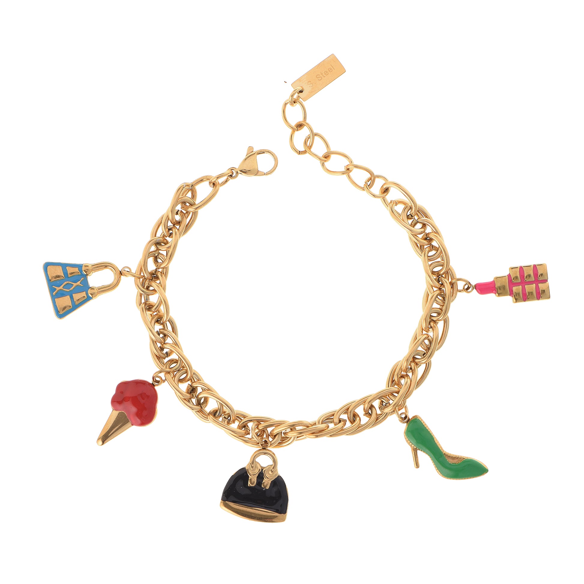 Pulsera Cadena Ánimo Dorada