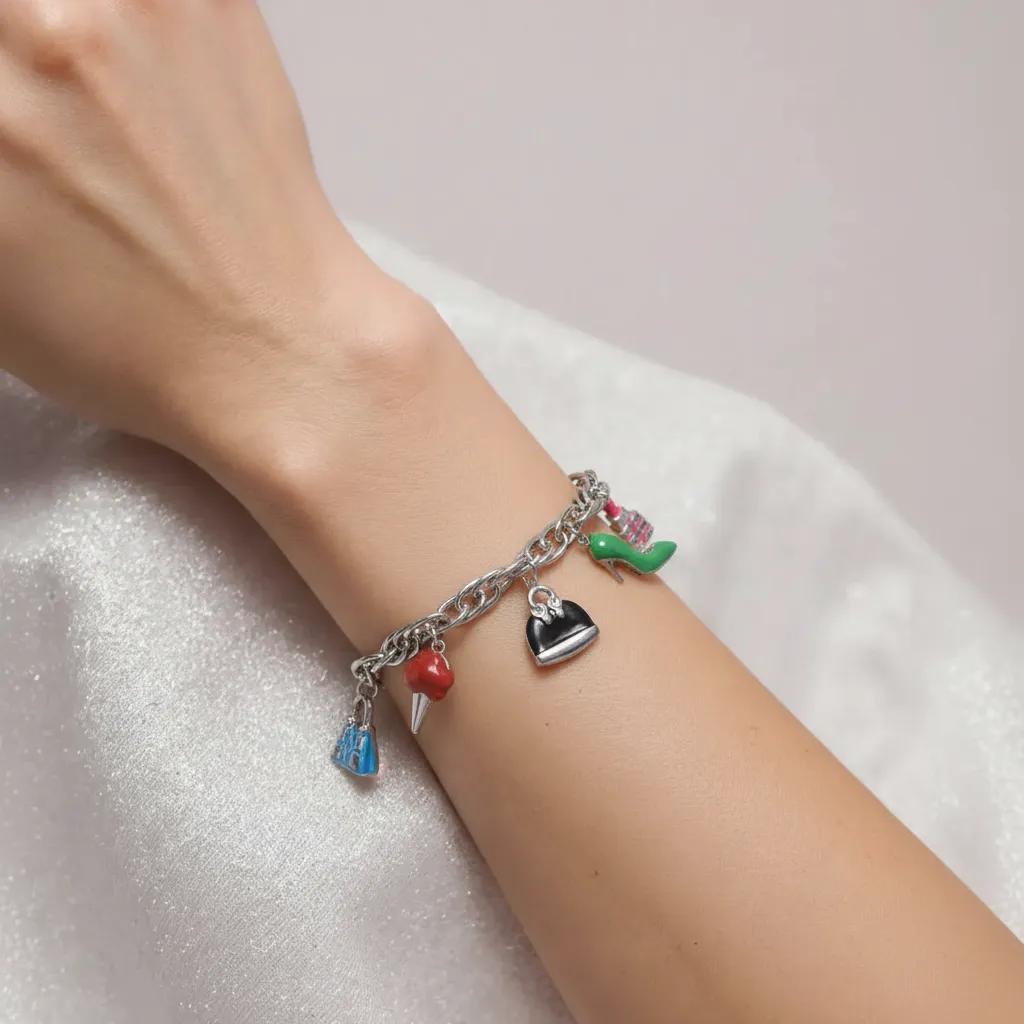 Pulsera Cadena de Ánimo Plateada