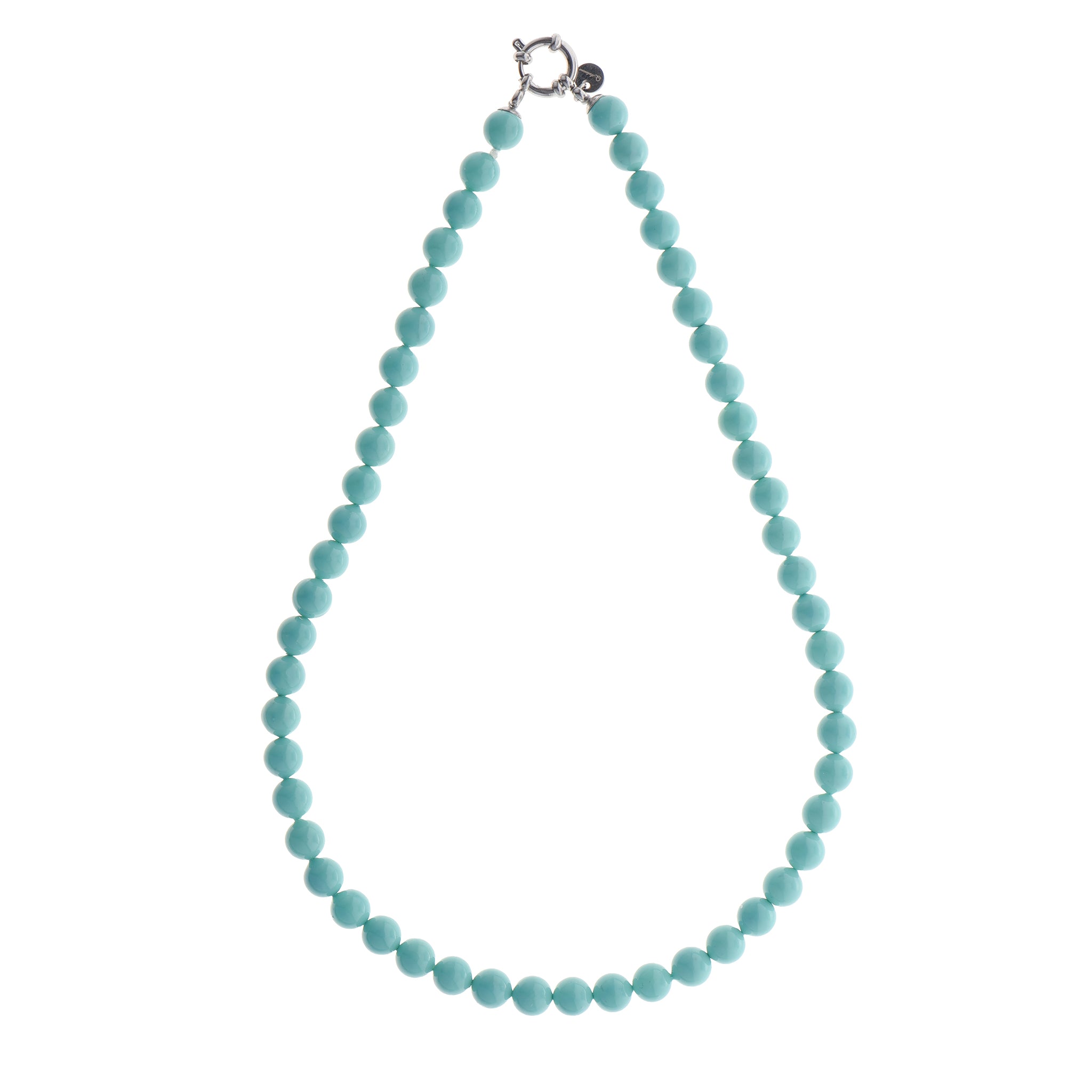 Collar de perlas turquesas