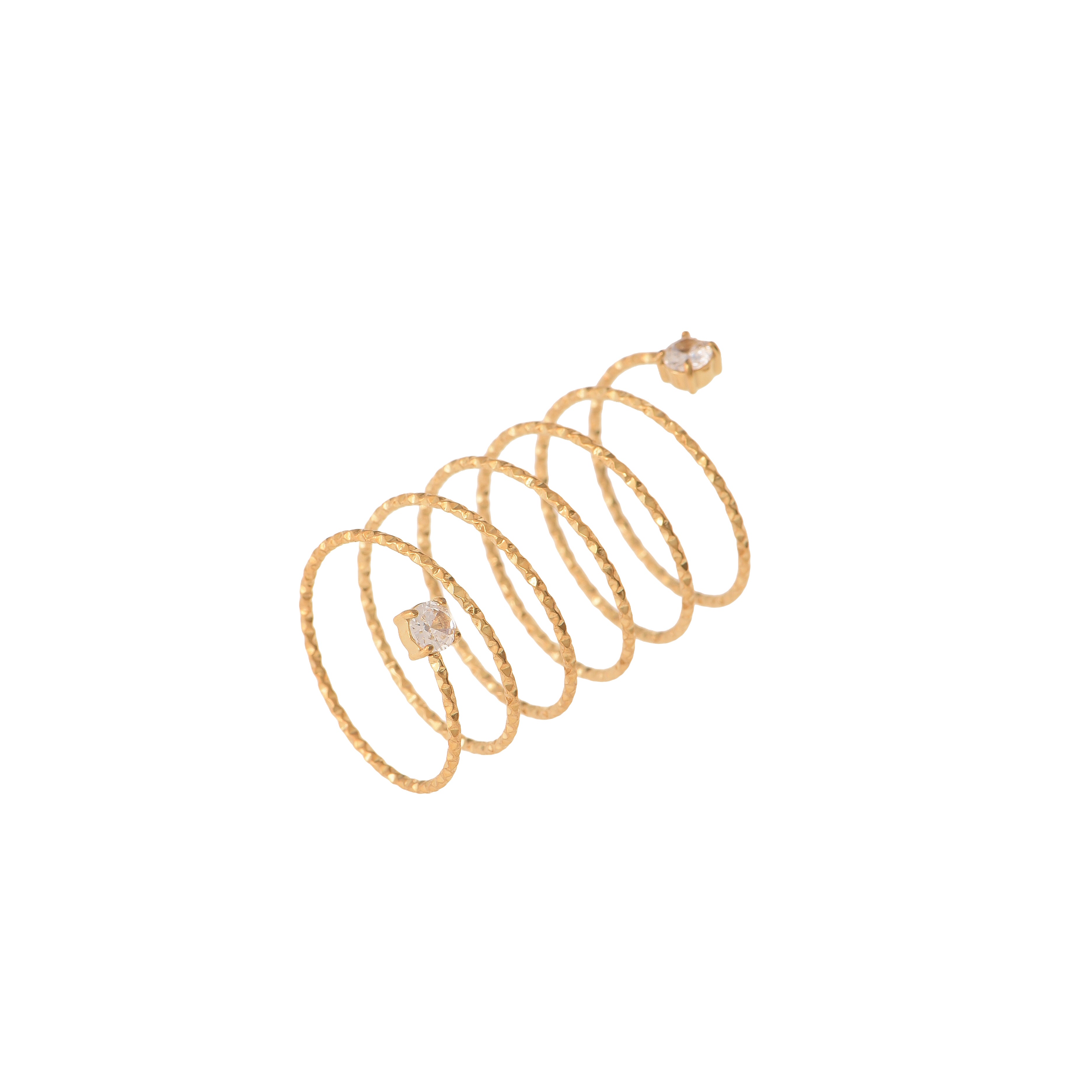 Anello Gold Spiral Diamonds