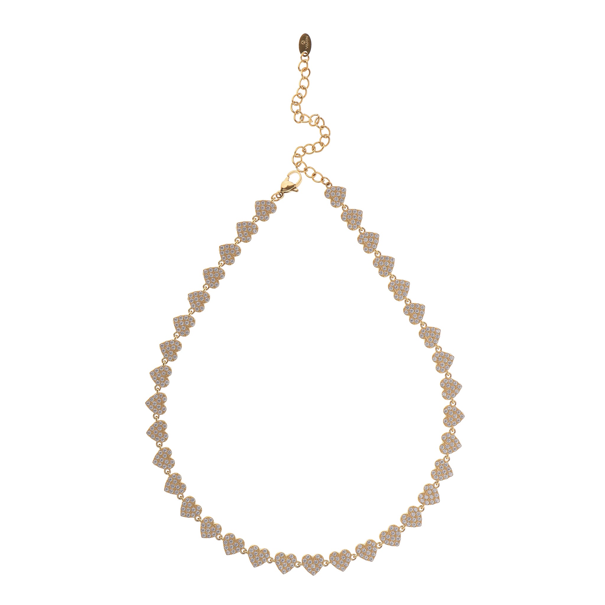 Collar Corazón de Oro y Diamantes