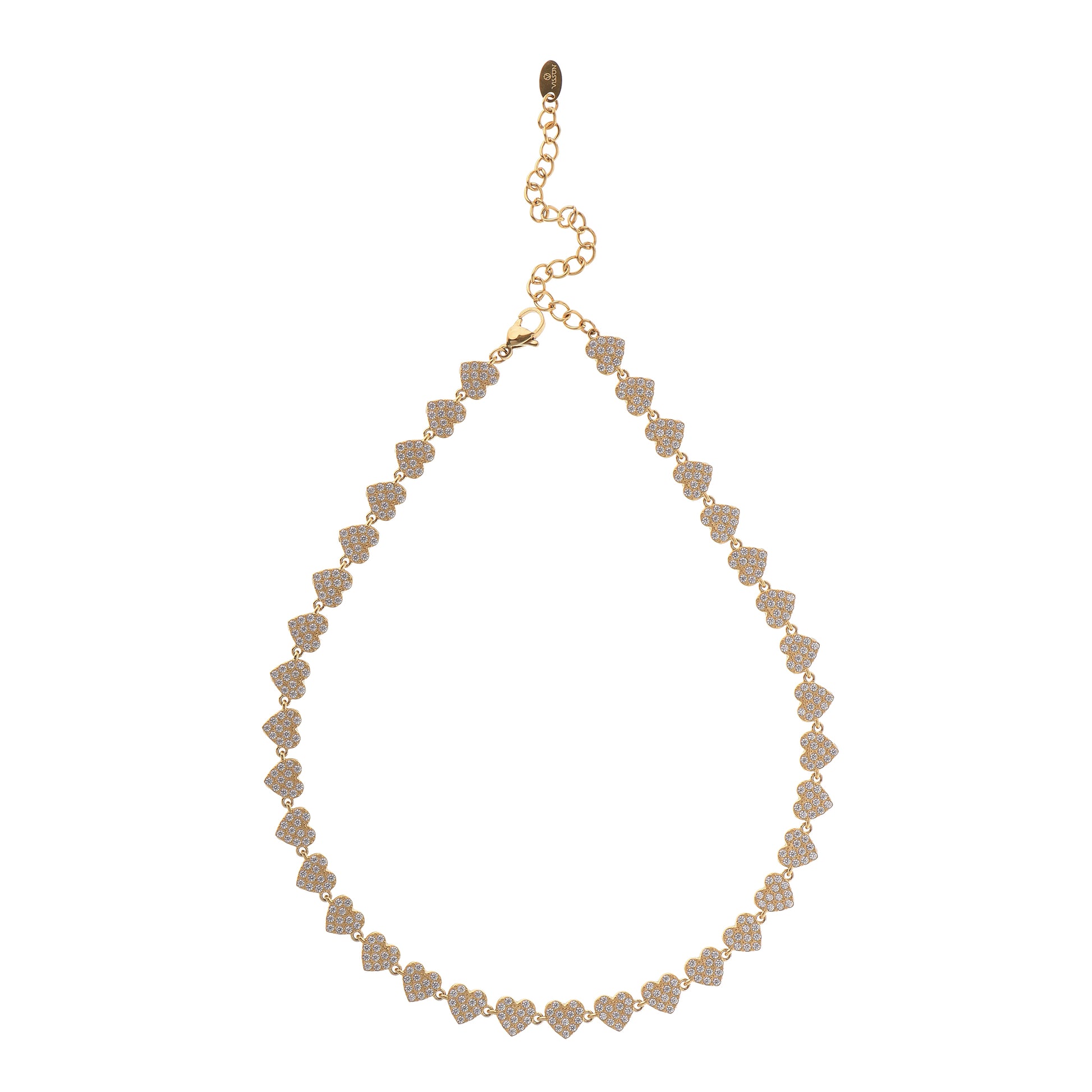 Collar Corazón de Oro y Diamantes