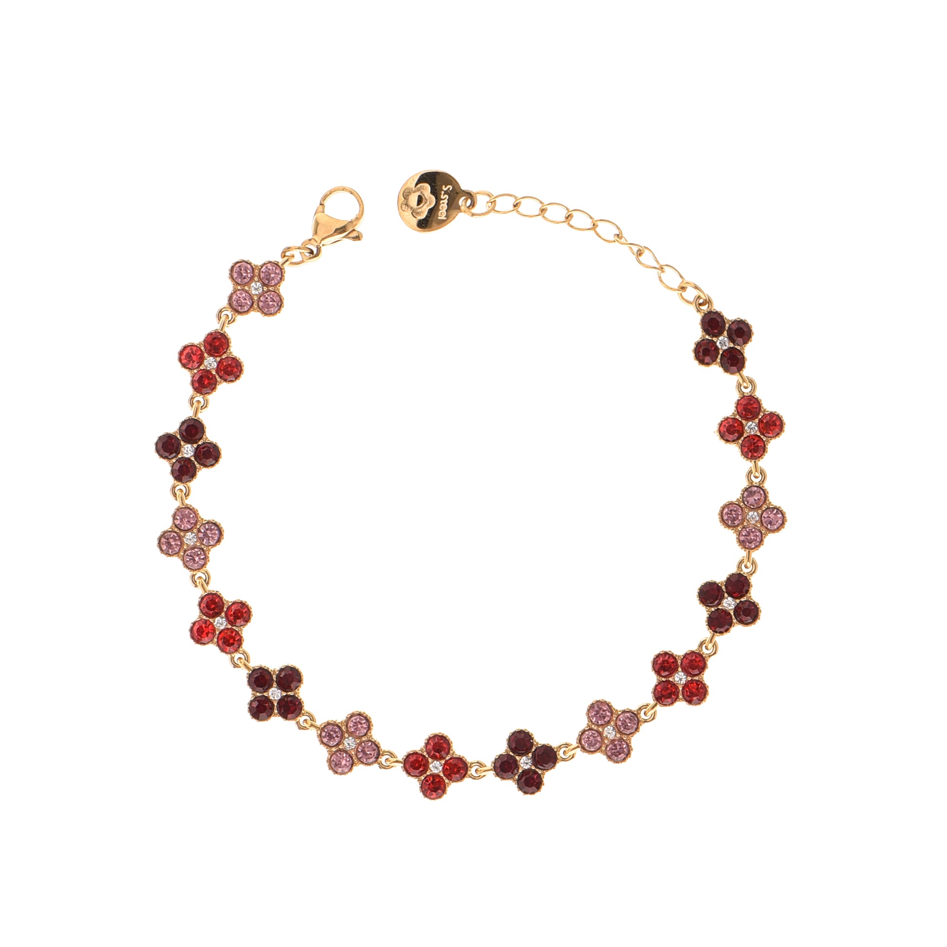 Bracciale Golden Ruby & Rose Crystal