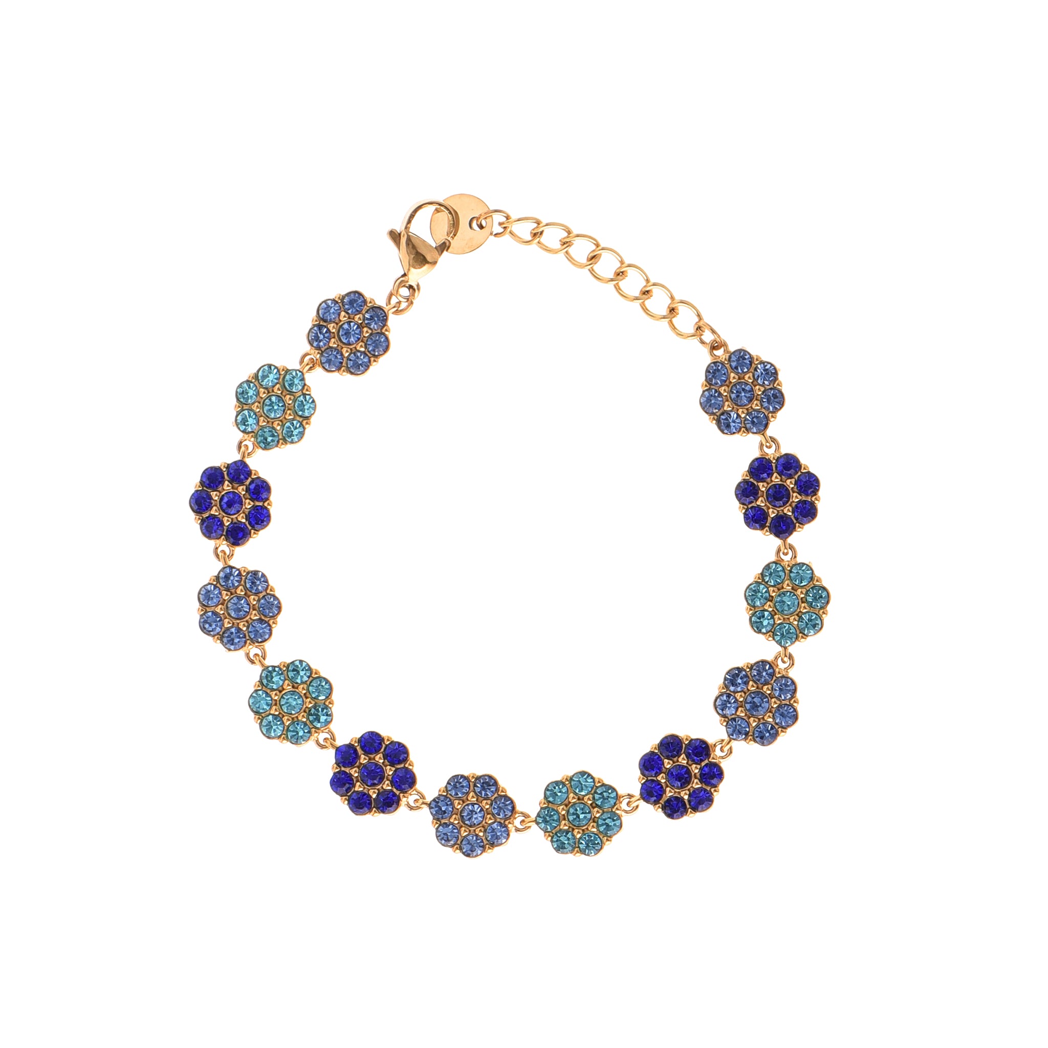 Bracciale Golden Azure & Sapphire Crystal Flower