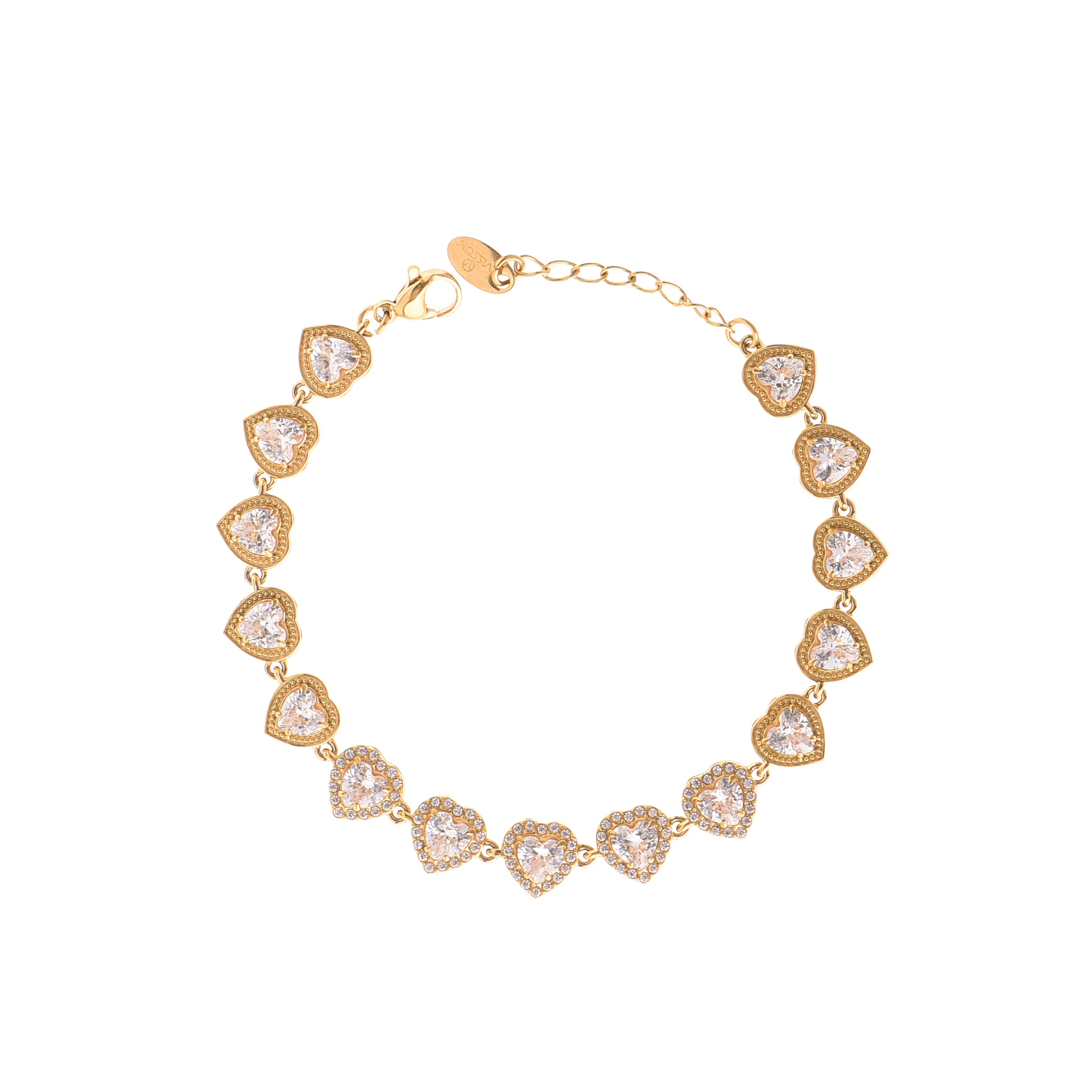 Bracciale Golden Crystal Heart