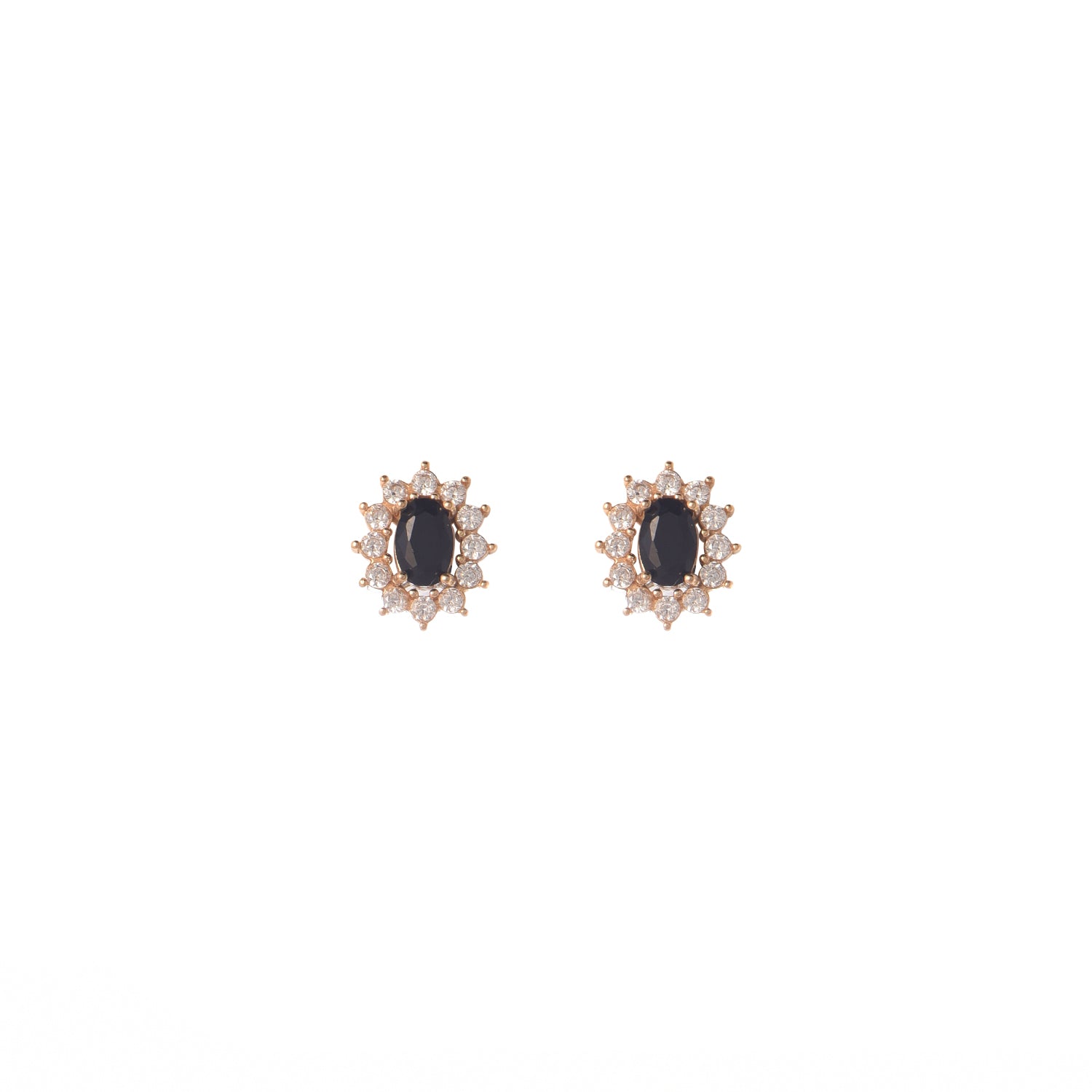 Pendientes Oro Bria Piedra Negra