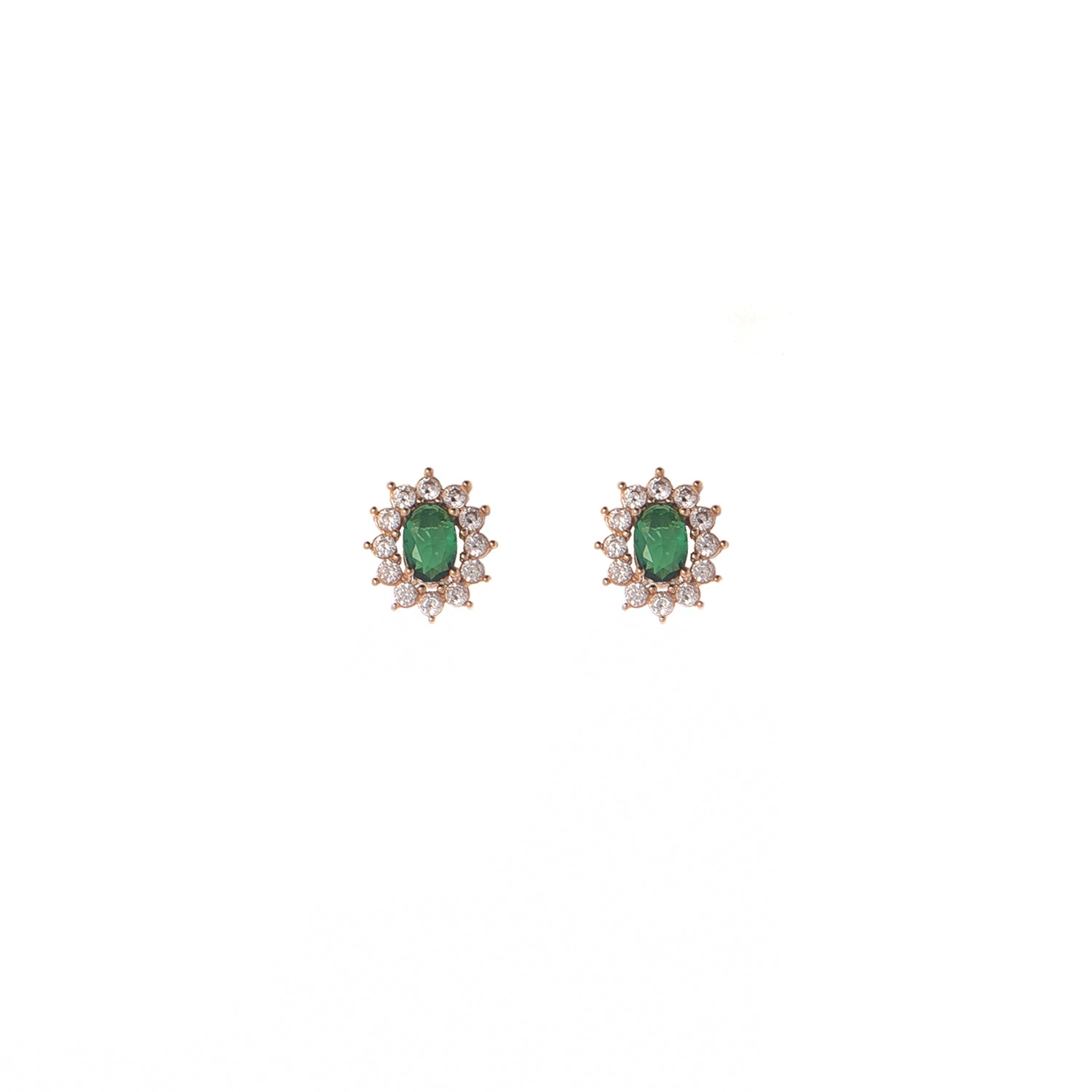 Pendientes Oro Bria Piedra Verde