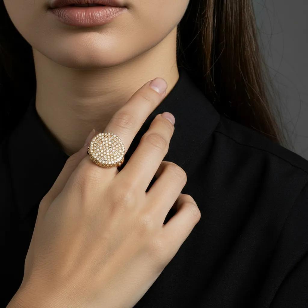 Anello Gold Gilded Micro-Gem