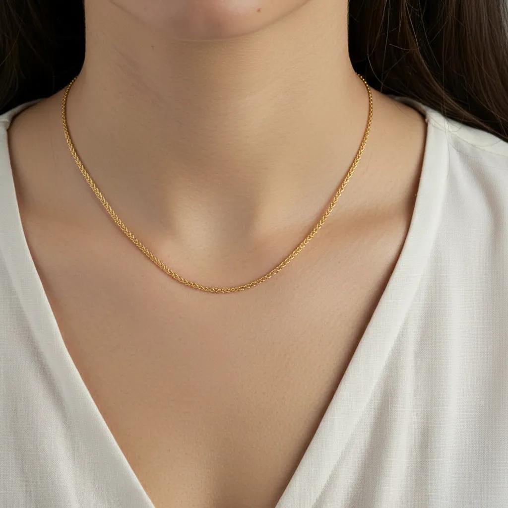 Collar Candado de Oro Bond