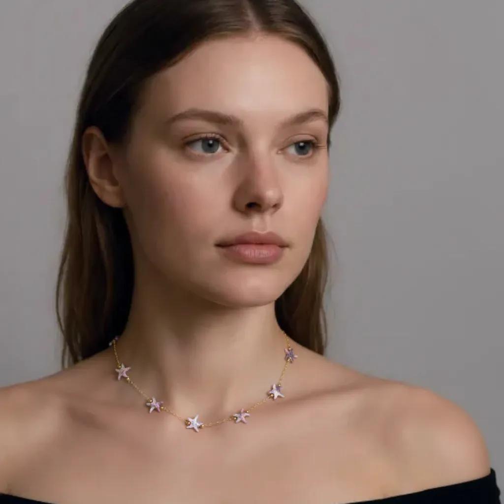 Collar ultraligero de estrella de mar tricolor