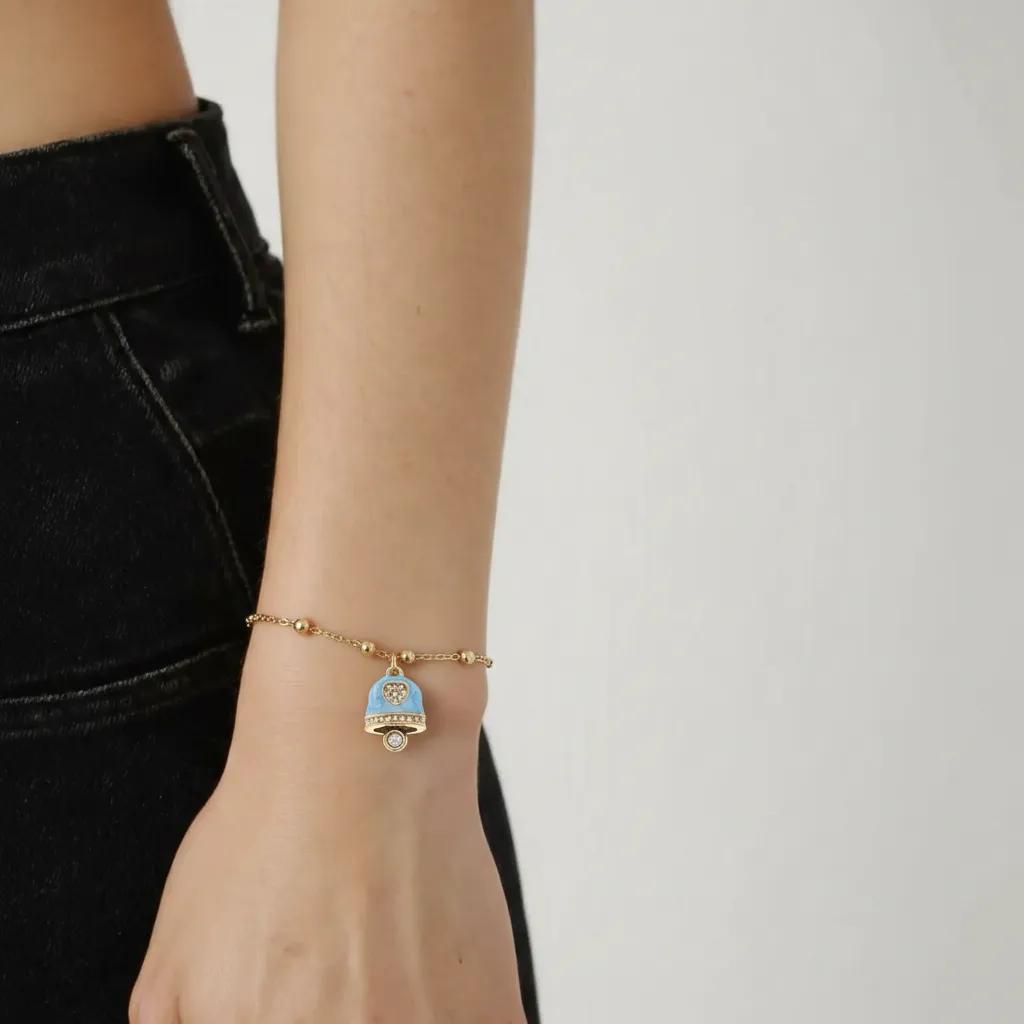 Brazalete Celestial Oro y Turquesa