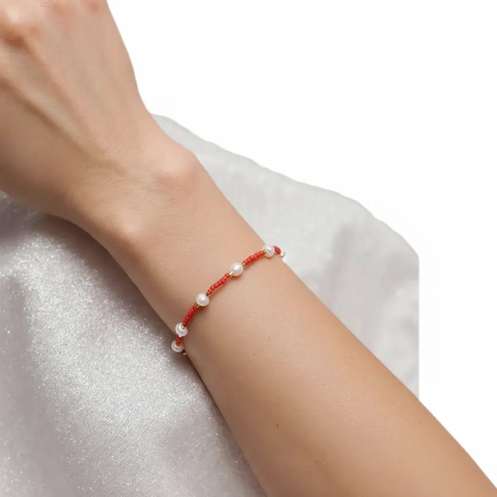 Armband Meerperle & Koralle