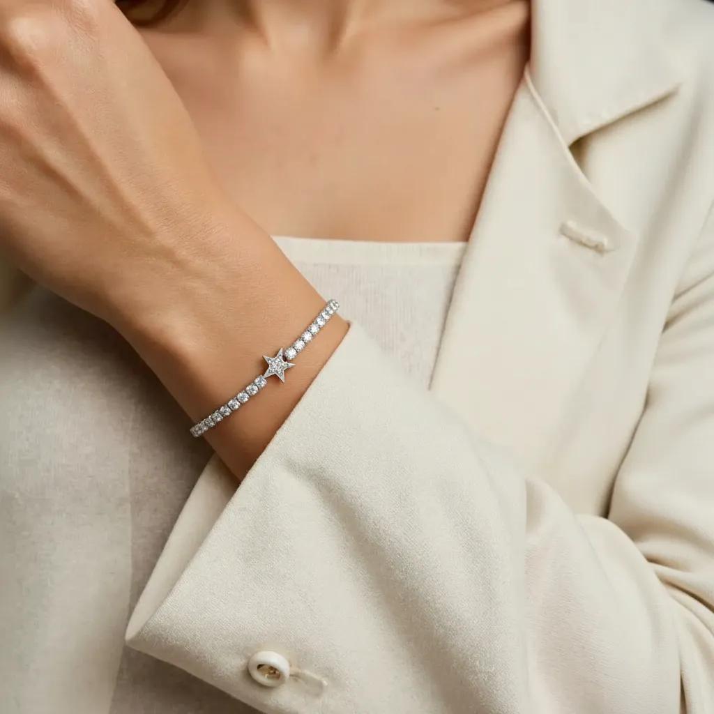 Bracciale Silver Tennis Star