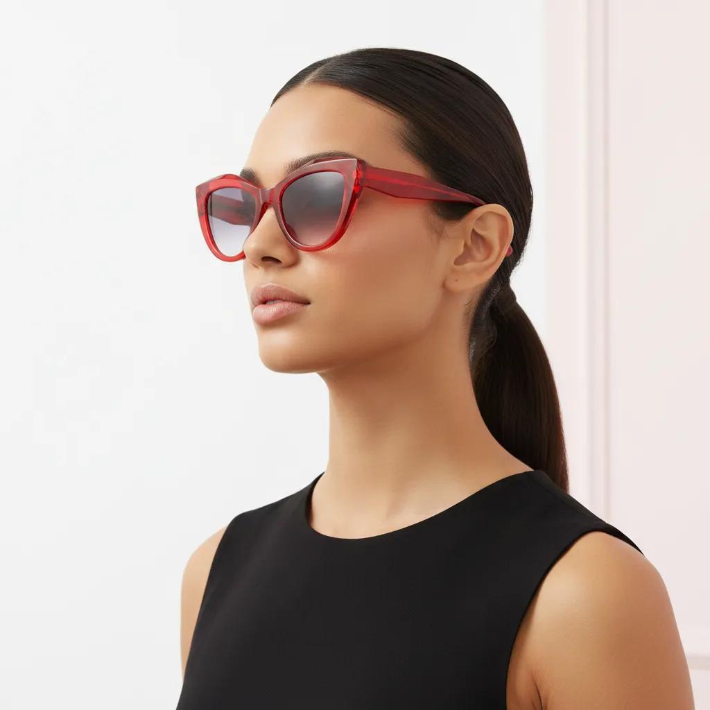 Noirea red glasses