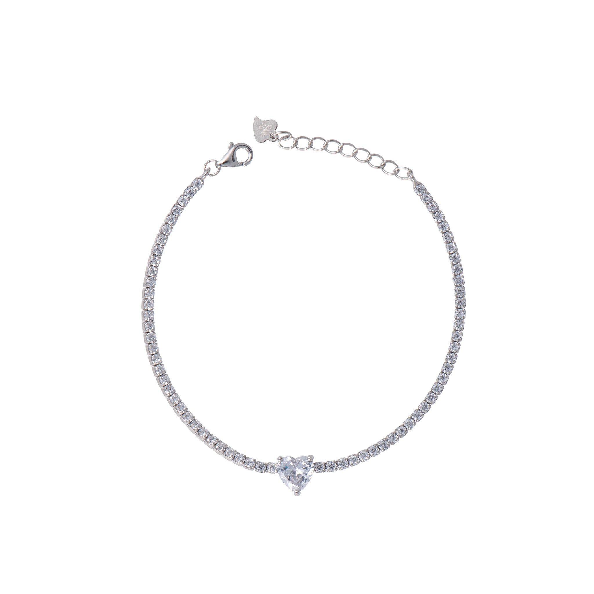 Bracciale Tennis Heart Clear