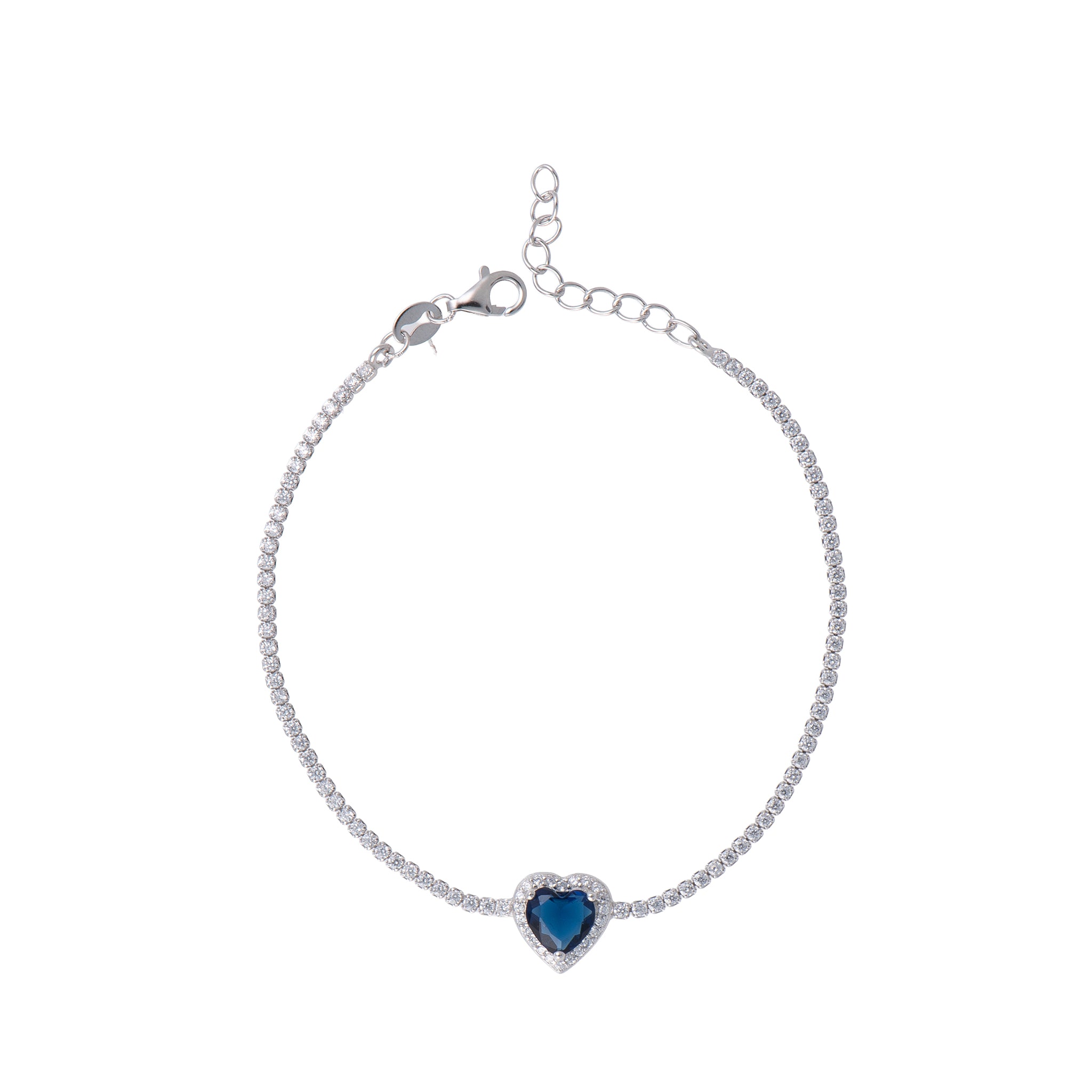 Bracciale Tennis Heart Sapphire