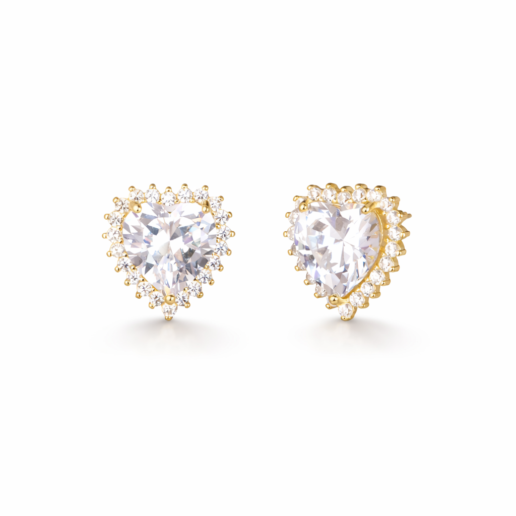 Orecchini Gold Sparkle Heart