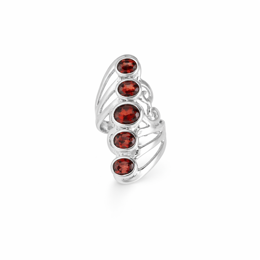 Anello Zenia Red gems