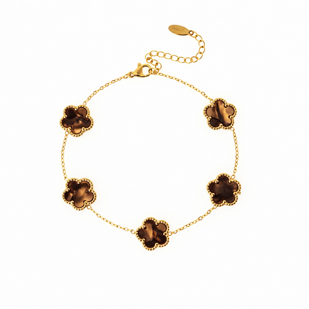 Four-Leaf Clover Bracelet Bronze Gold