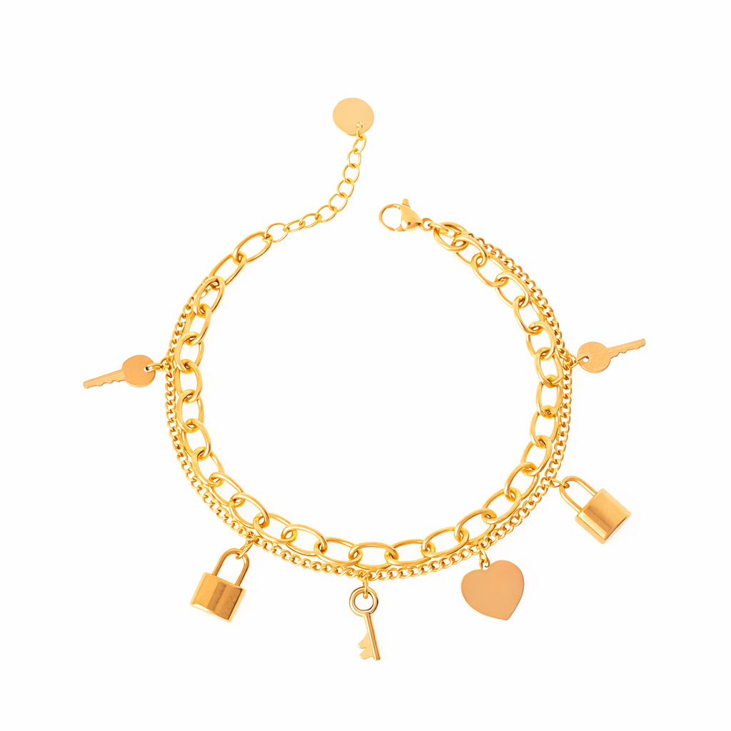 Pulsera de cadena en capas