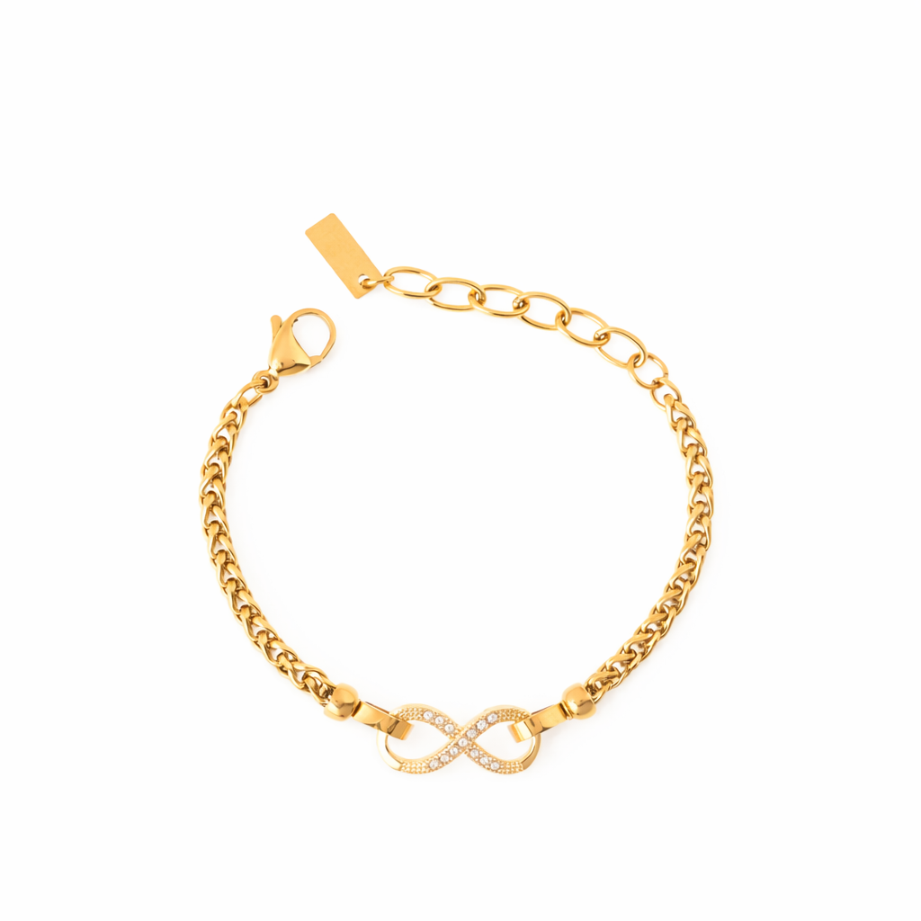 Pulsera infinita de oro
