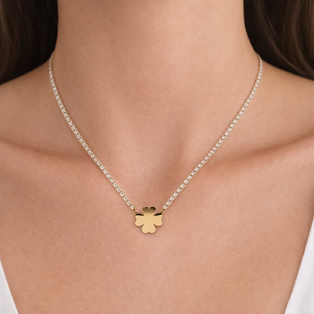 Golden Clover Necklace