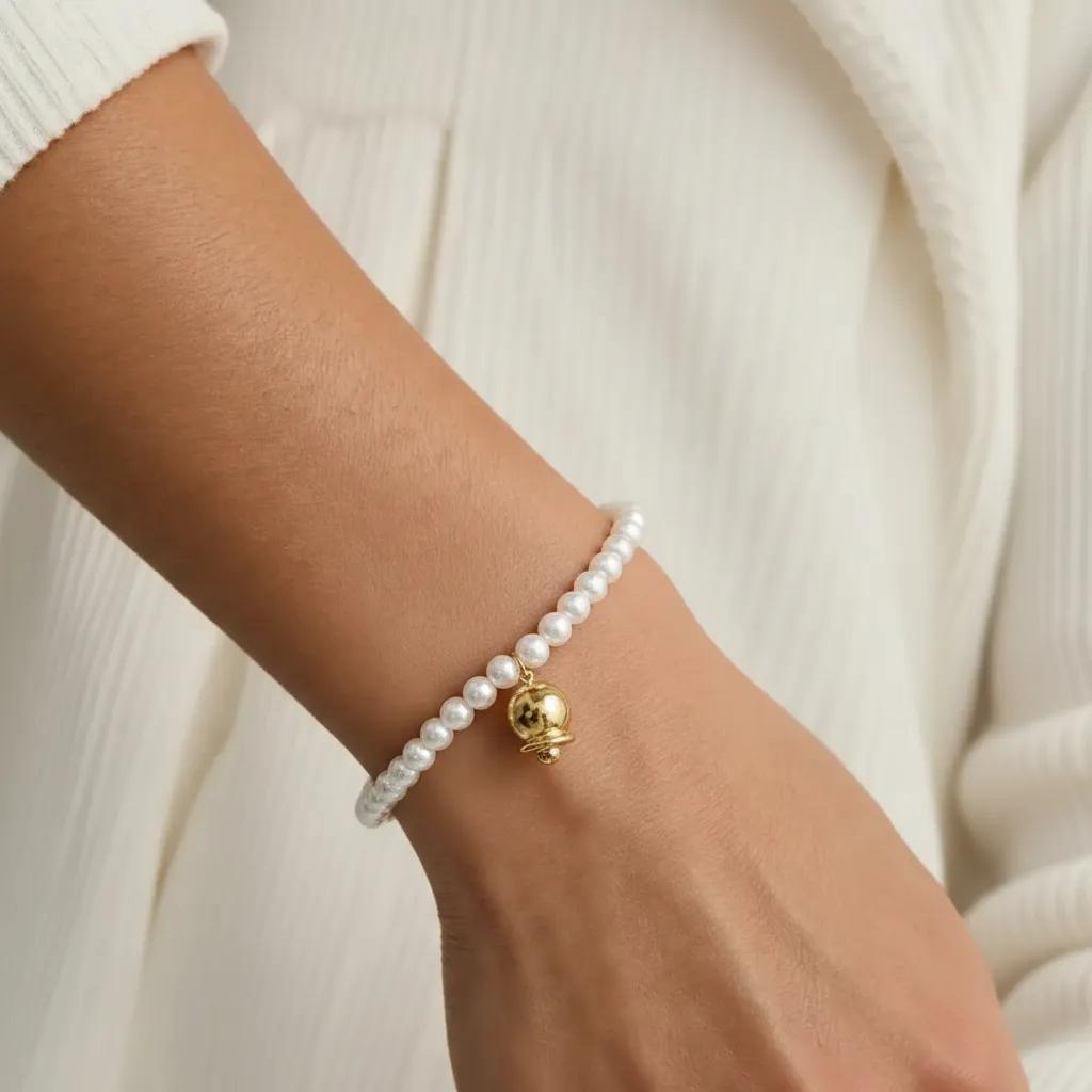 Brazalete Oro y Perla