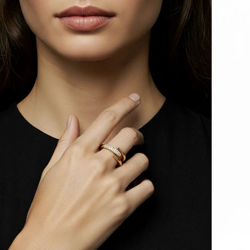 Anello Linear Gold Band