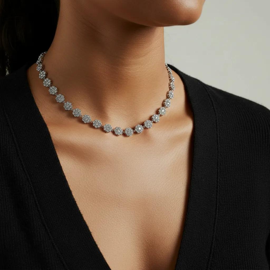 Collar Flores de Plata