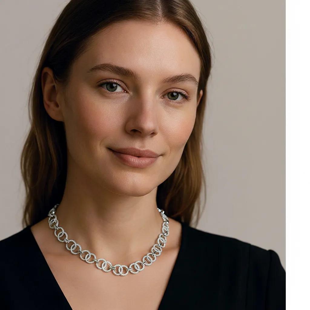 Collar Unión Dorada de Plata