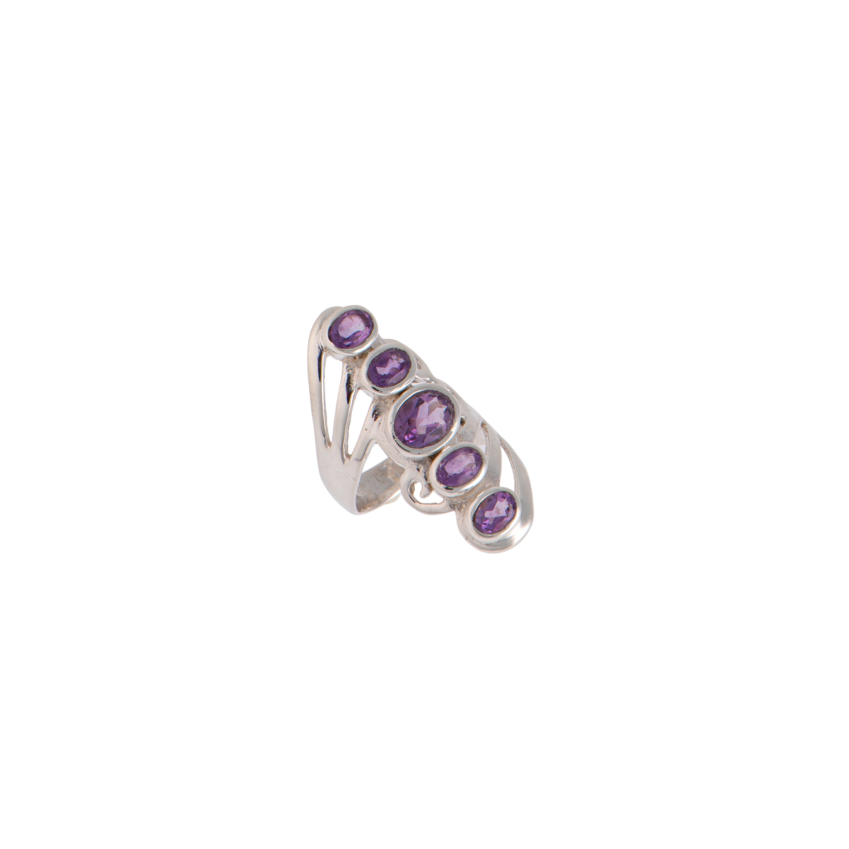 Anello Zenia Six Purple Gems