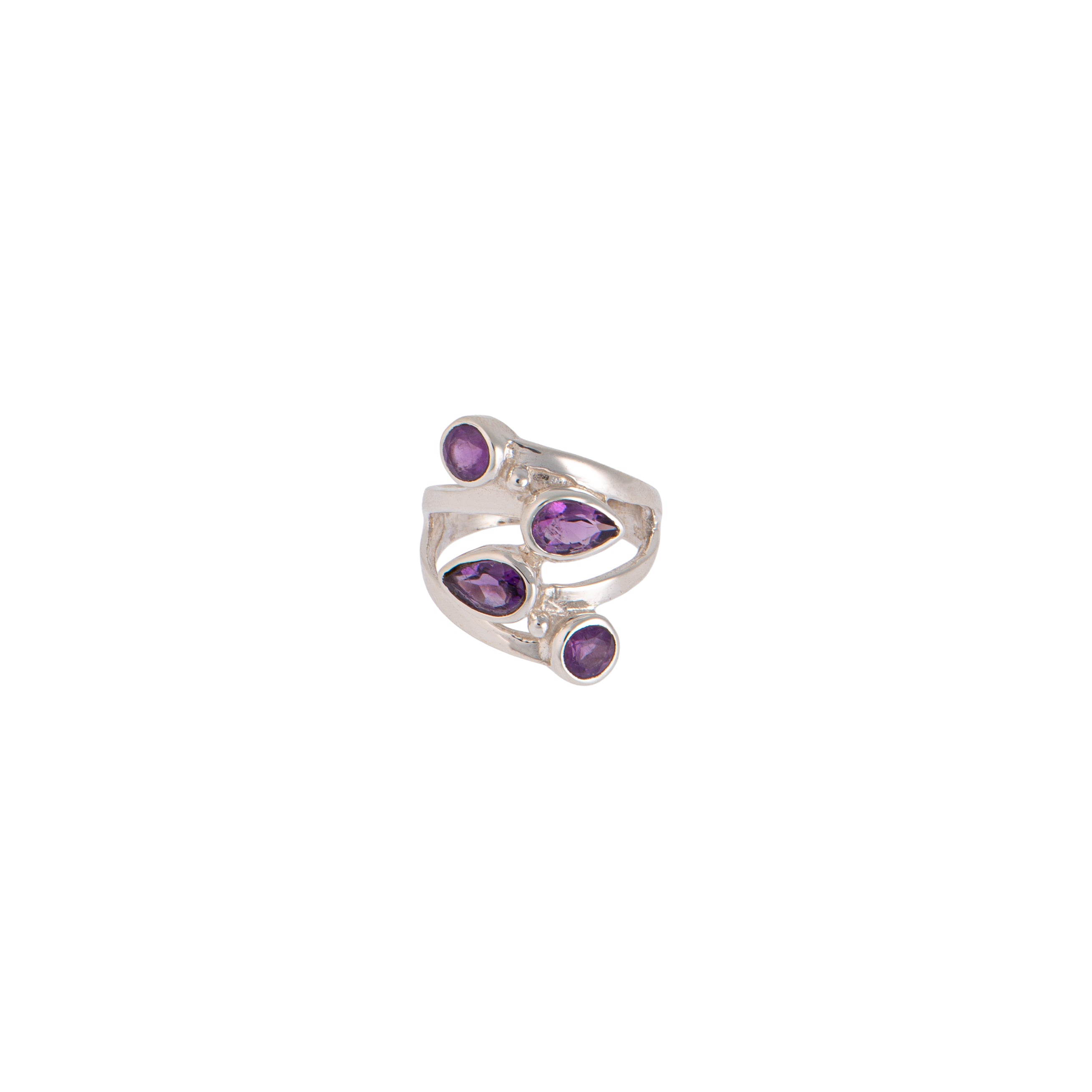 Anello Zenia Four Lavender Gems