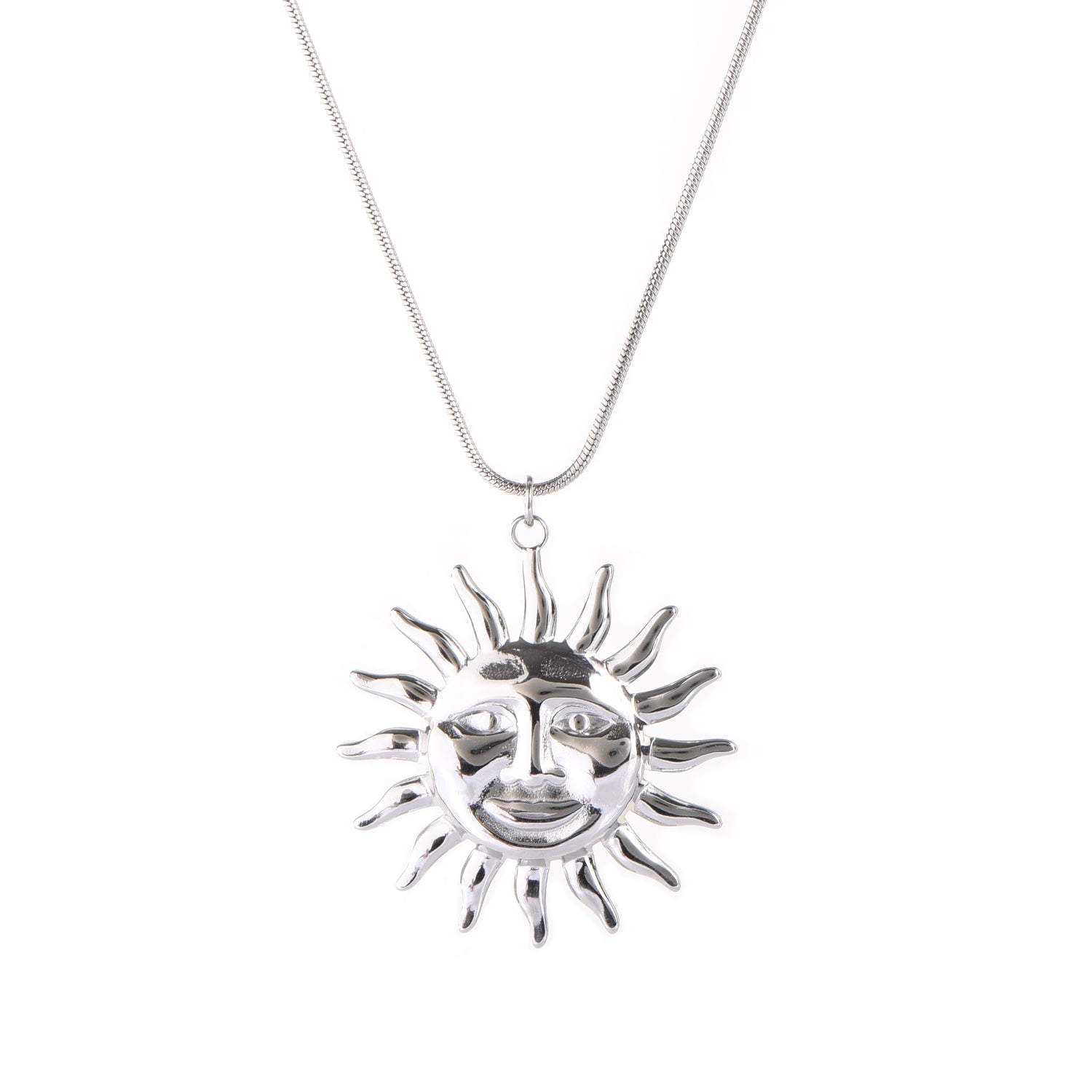 Collar de sol de plata